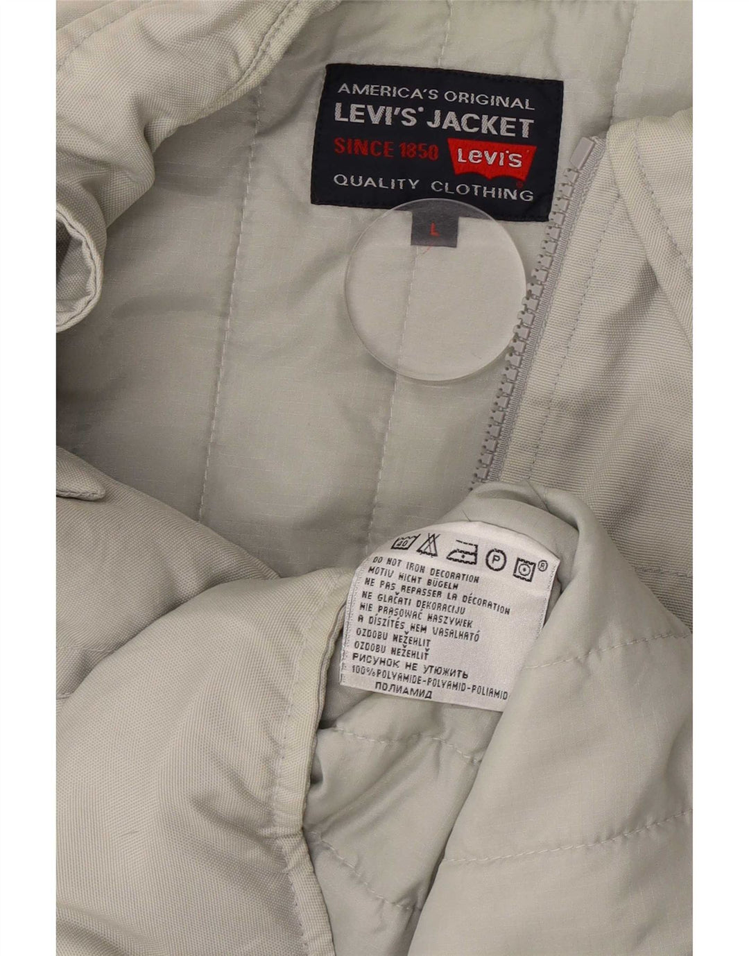 Levi's Herre Utility Jacket UK 40 Large Grå Polyamid