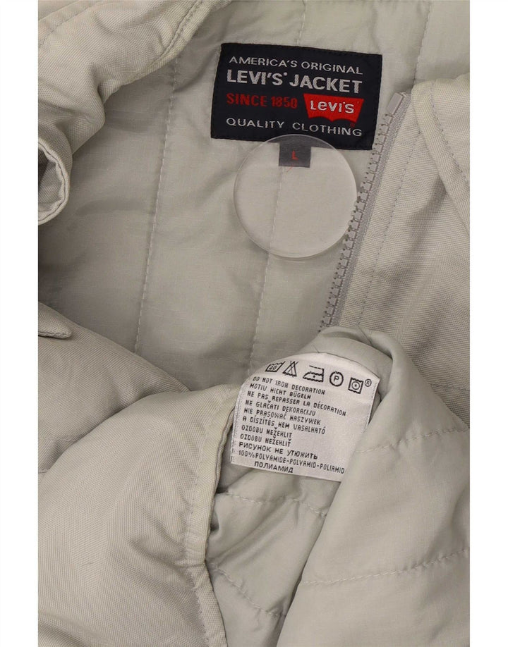 Levi's Herre Utility Jacket UK 40 Large Grå Polyamid