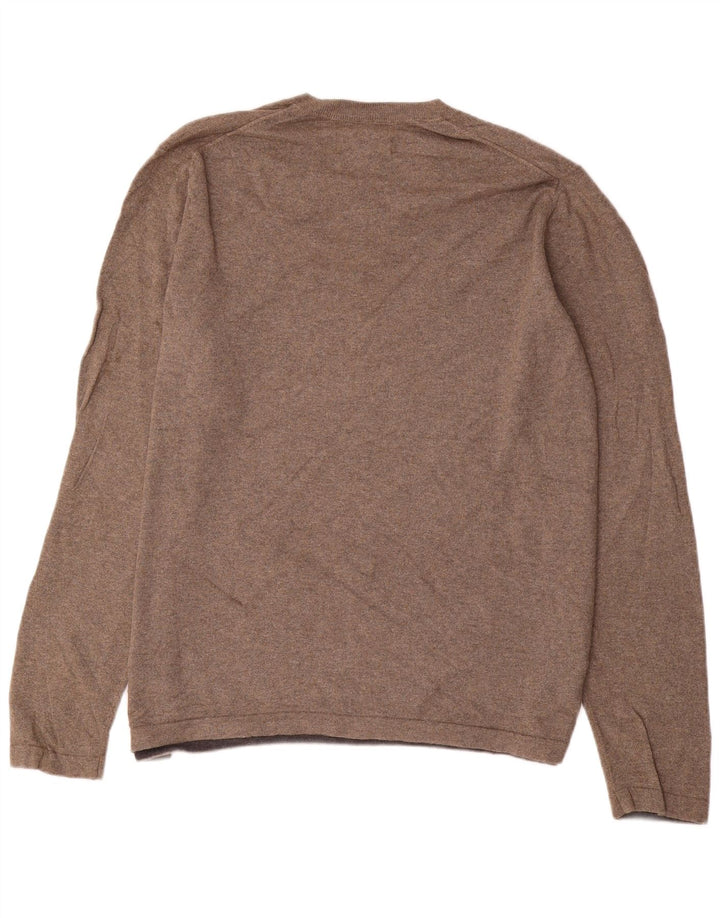 EDDIE BAUER Herre V-hals sweater Stor Grå Bomuld