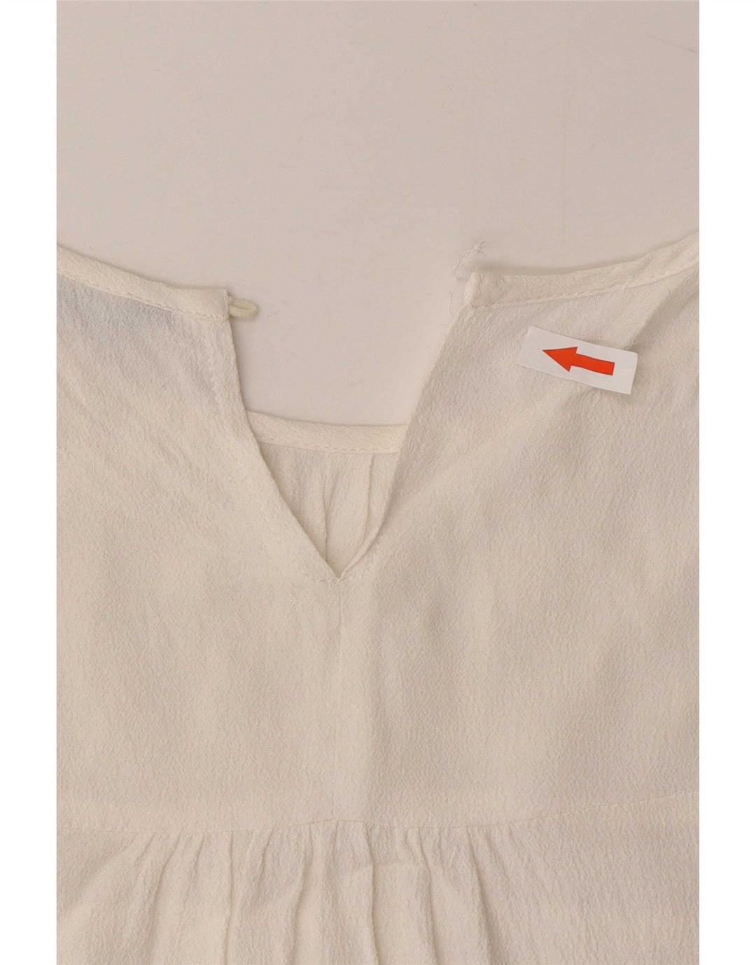 Zara Dame bluse Top UK 16 Large White Viscose