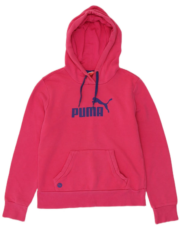 PUMA Grafisk hættetrøje til kvinder UK 12 Medium Pink Bomuld