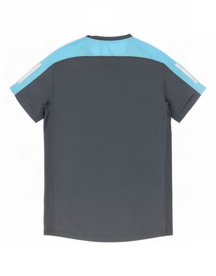 Adidas Herre Aeroready T-Shirt Top Lille Grå Colourblock Polyester