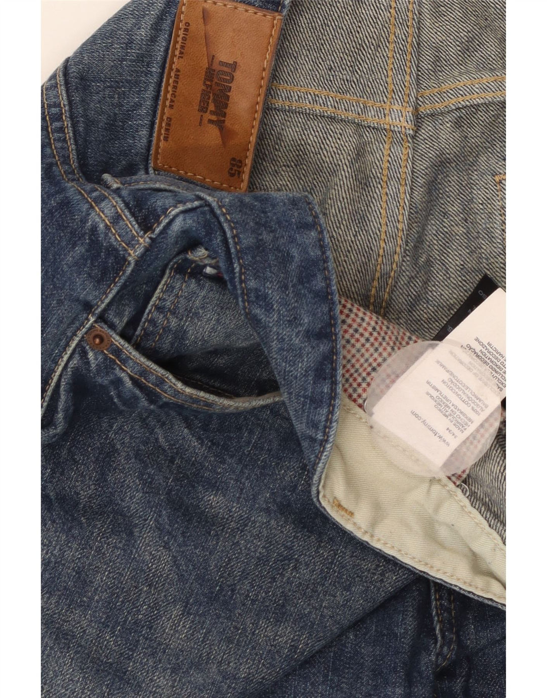 TOMMY HILFIGER Mens Straight Jeans W34 L34 Blue Cotton Vintage Tommy Hilfiger and Second-Hand Tommy Hilfiger from Messina Hembry 