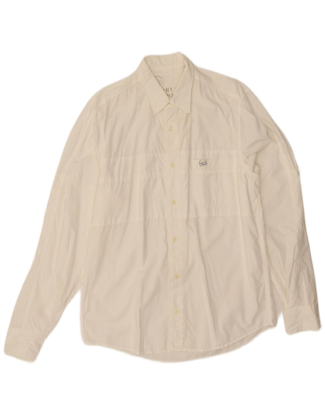 Murphy & Nye Herre Sailmakers Shirt Large Off White Bomuld