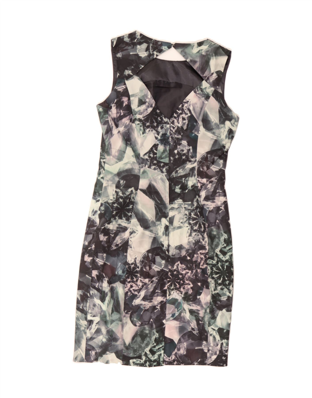 H&M Womens Sleeveless Sheath Dress EU 38 Medium Grey Floral Polyester Vintage H&M and Second-Hand H&M from Messina Hembry 