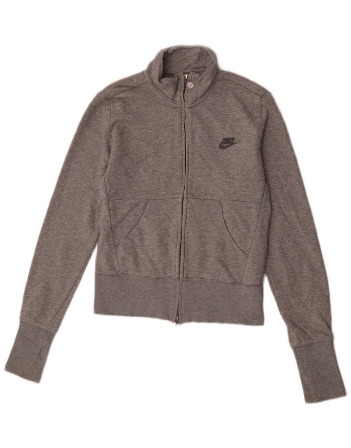 Nike træningsdragt topjakke til kvinder UK 10/12 Medium Grey Flecked Bomuld