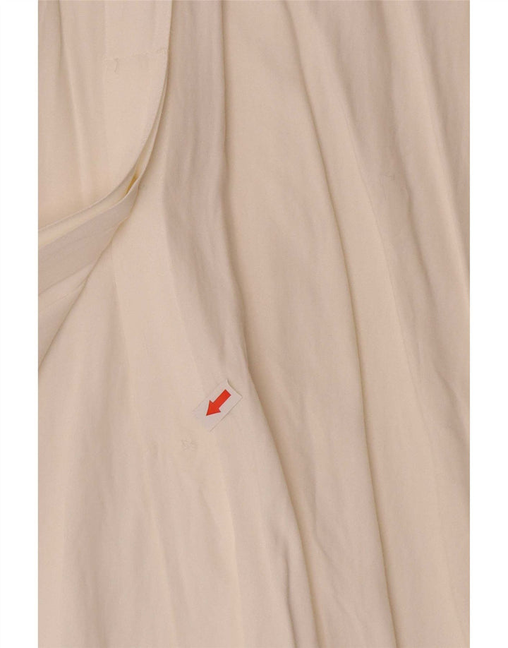 Benetton Dame Oversized Skjorte Bluse IT 44 Medium Off White Viscose