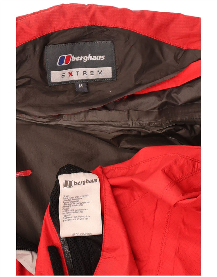 Berghaus Regnjakke med hætte til mænd UK 38 Medium Rød Nylon