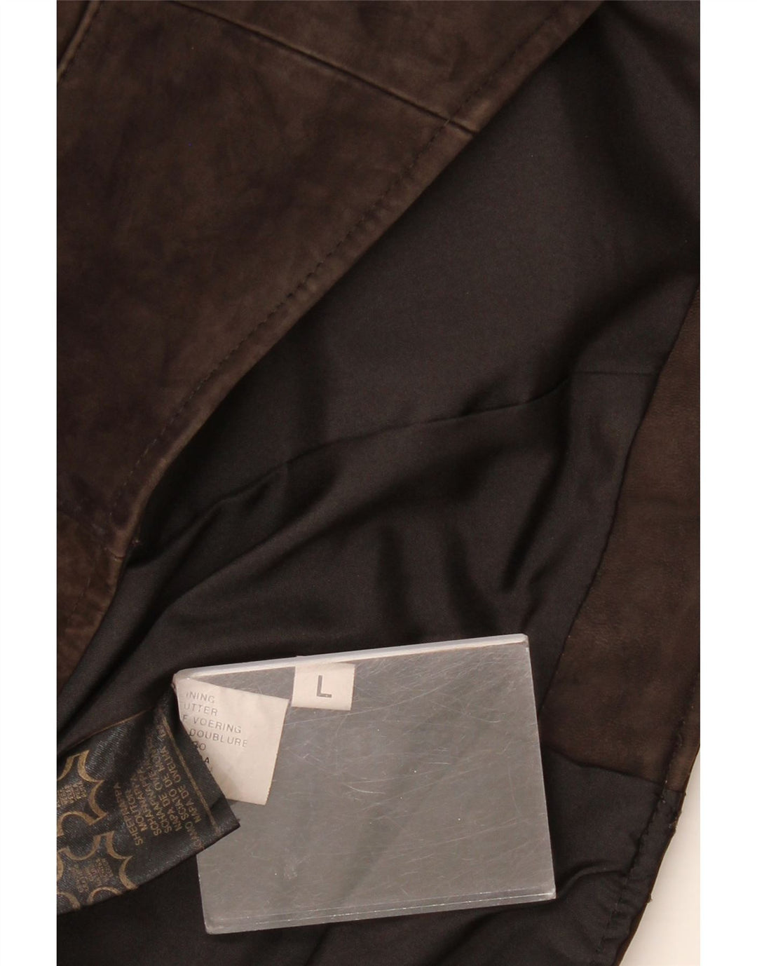 Vintage herre ruskind vest stort brunt læder