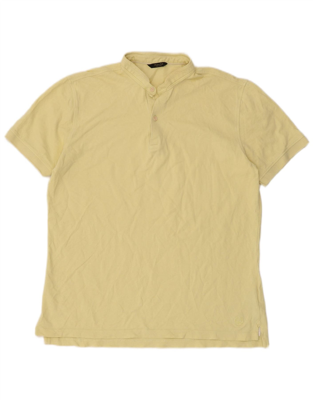 MASSIMO DUTTI Herre poloshirt Stor gul bomuld