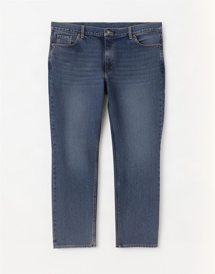 Lee Straight Jeans til mænd W38 L32 blå bomuld