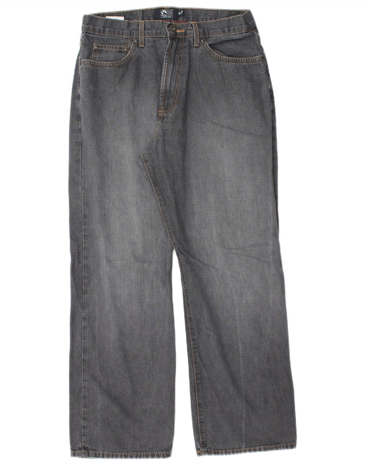 Marks & Spencer Herre Blue Harbor Straight Jeans W32 L29 Grå Bomuld