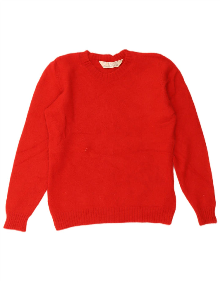 Marks & Spencer Dame Crop Crew Neck Jumper Sweater UK 8 Small Red