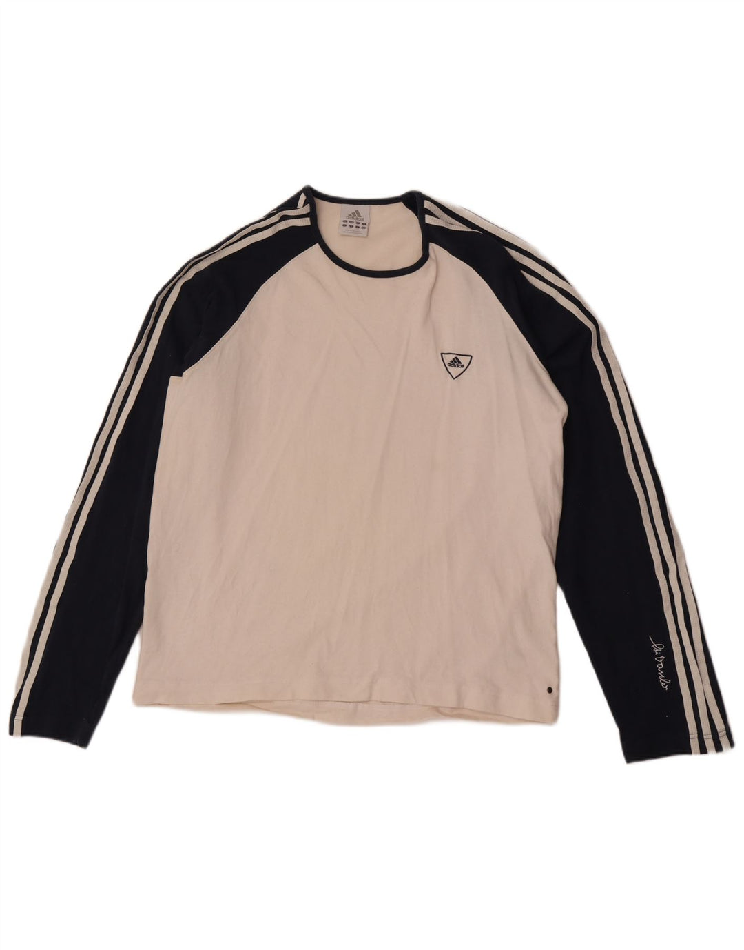 Adidas Herre Top Langærmet XL Hvid Colourblock Bomuld