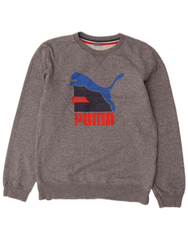 PUMA Graphic Sweatshirt Jumper til drenge 13-14 år Grå