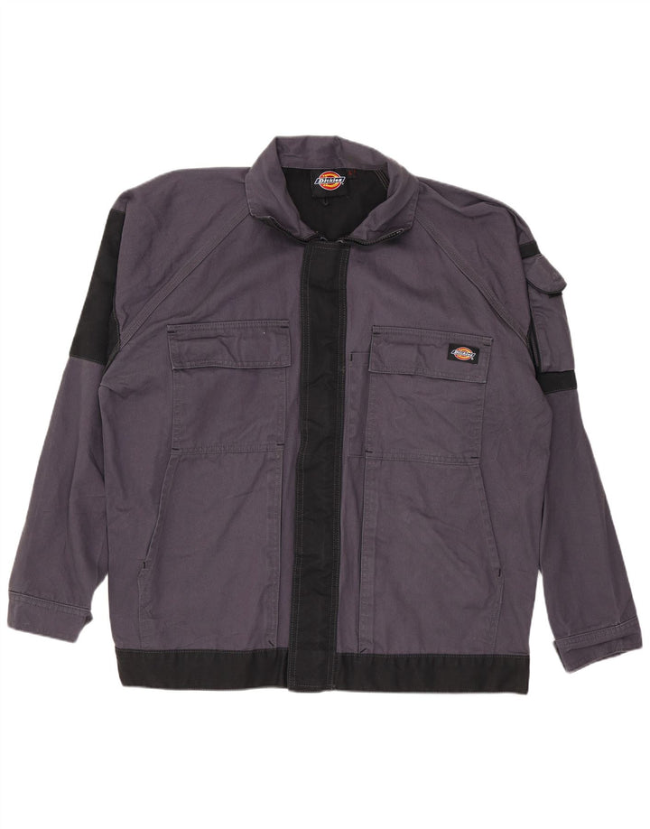 Dickies Herre Utility Jacket UK 40 Large Grey Colourblock Cotton