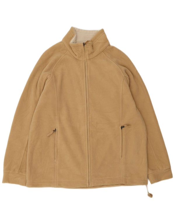 Marks & Spencer Fleecejakke til kvinder UK 14 Stor Beige Polyester