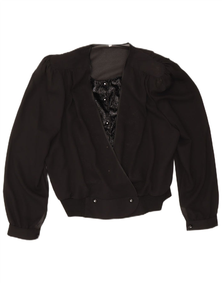 Vintage Dame Dobbeltradet Bolero Top IT 50 XL Sort