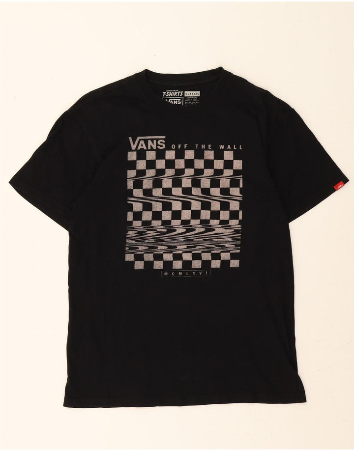 VANS Mens Classic Graphic T-Shirt Top Medium Black Cotton Vintage Vans and Second-Hand Vans from Messina Hembry 