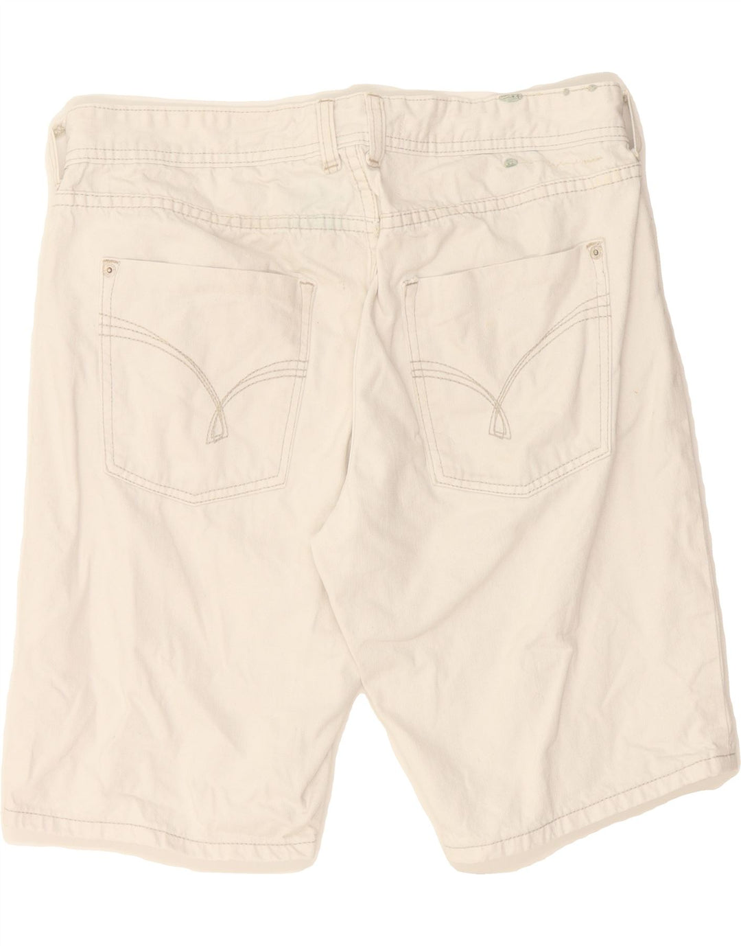 GAUDI Mens Denim Shorts W34 Large White Cotton Vintage Gaudi and Second-Hand Gaudi from Messina Hembry 