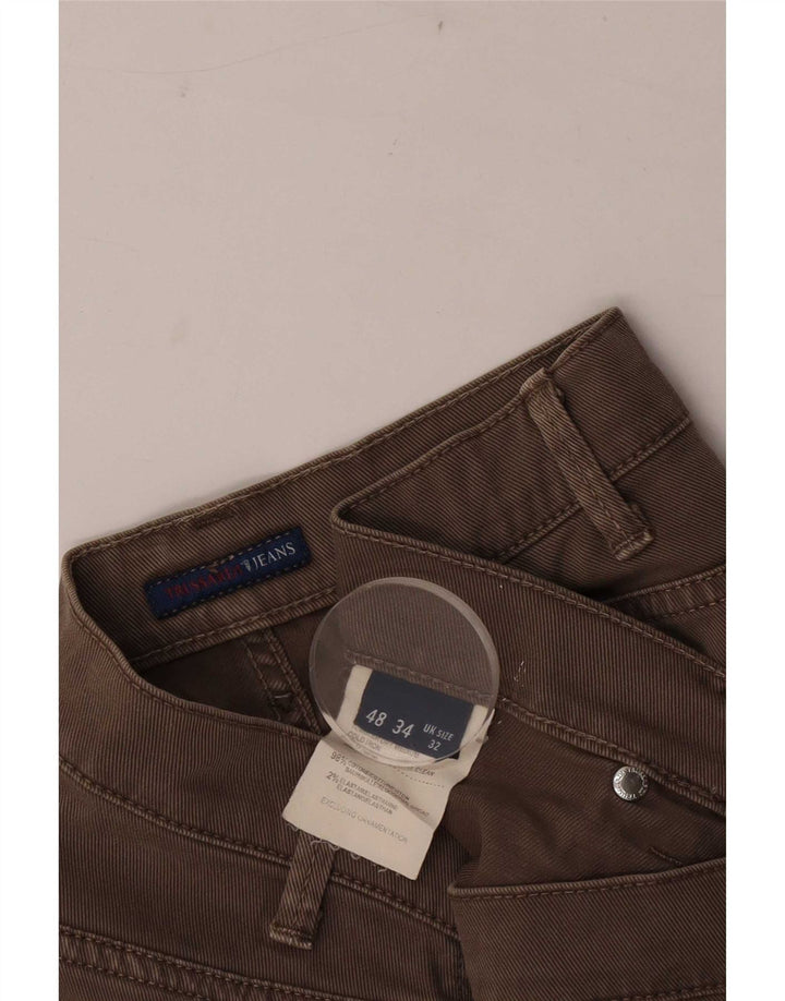 Trussardi Straight Jeans til mænd W32 L33 brun bomuld