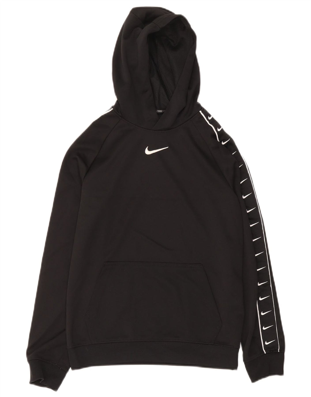 Nike drenge grafisk hættetrøje 12-13 år stor sort polyester