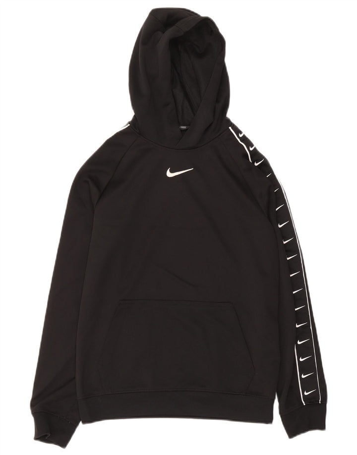 Nike drenge grafisk hættetrøje 12-13 år stor sort polyester