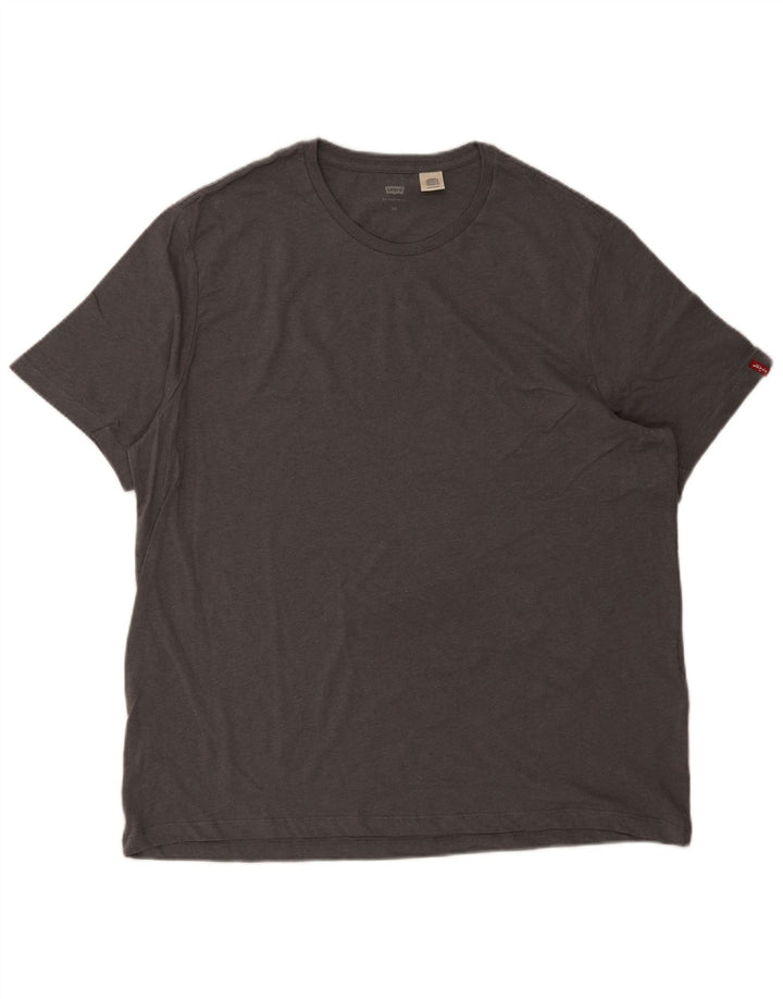 LEVI'S Herre T-Shirt Top 2XL Grå Bomuld