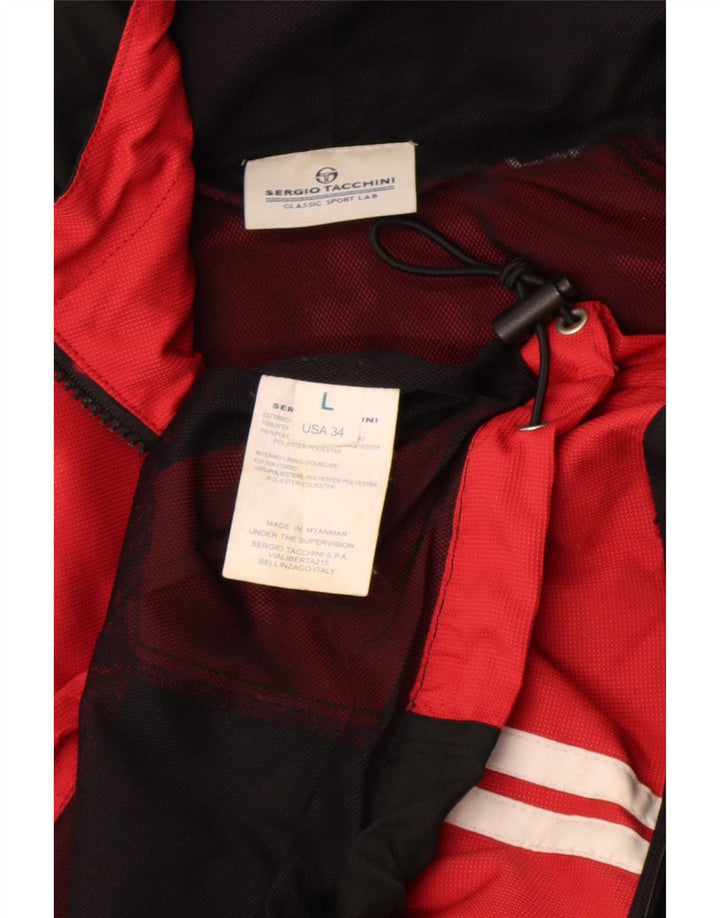Sergio Tacchini Herre hættetræningsdragt Topjakke Stor Sort Colourblock