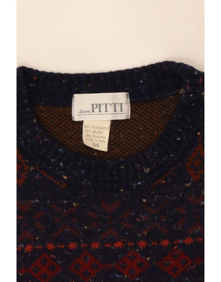 Pitti Herre trøje med rund hals IT 54 XL Flerfarvet Fair Isle
