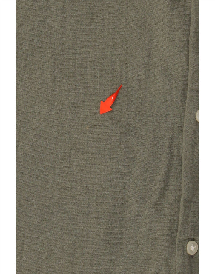 JACK & JONES Kortærmet Herreskjorte Stor Khaki Bomuld