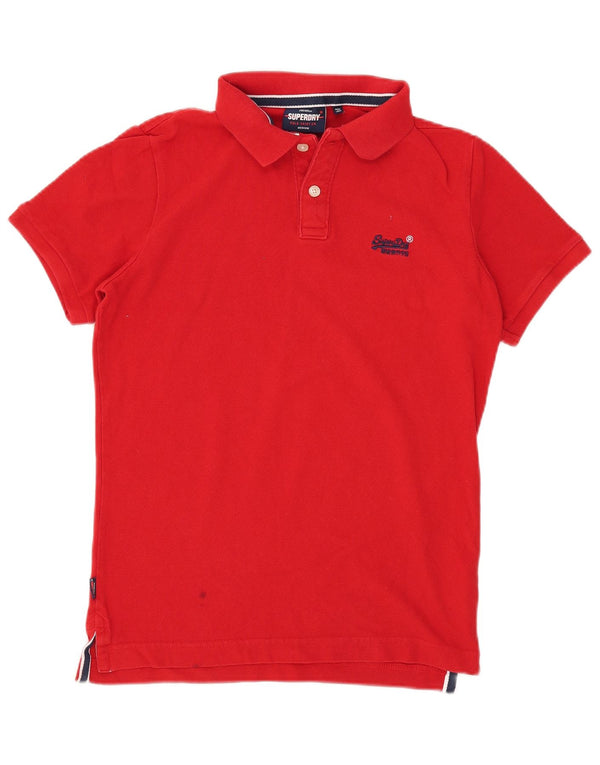 Superdry herre poloshirt Medium rød bomuld