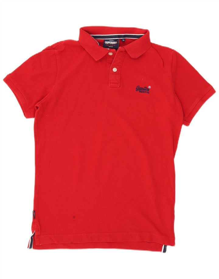 Superdry herre poloshirt Medium rød bomuld
