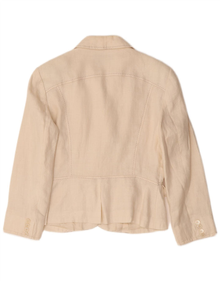 Zara Dame 2 Button Blazer Jacket EU 44 XL Off White Acetate
