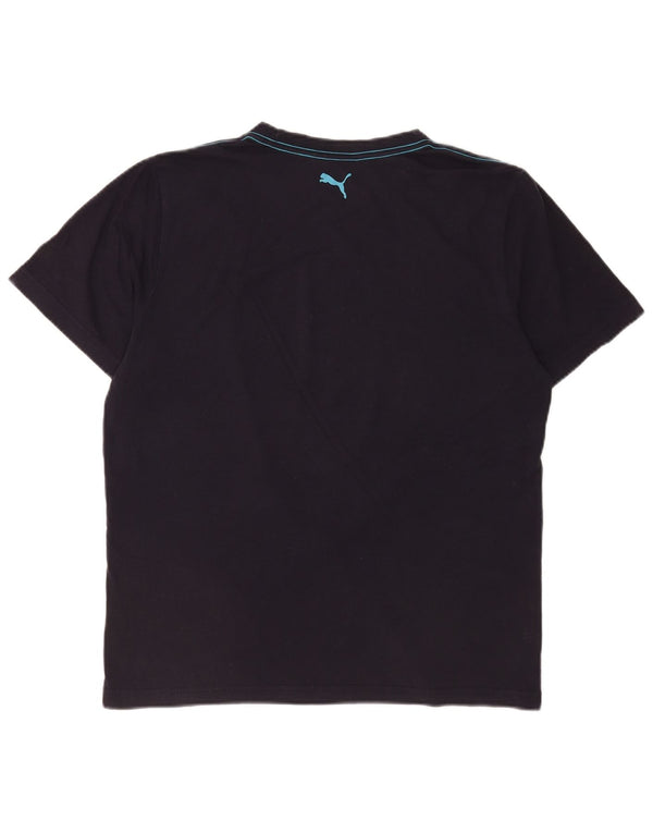 Puma Herre Grafisk T-Shirt Top Stor Marineblå