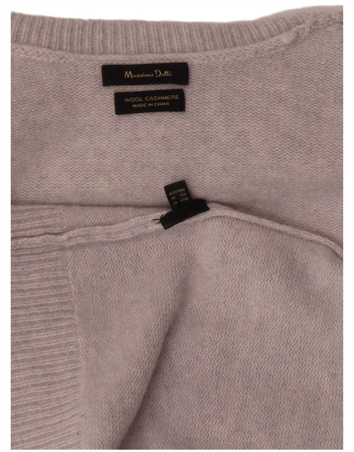 Massimo Dutti Dame Oversized Roll Neck Jumper Sweater UK 6 XS Grå Uld