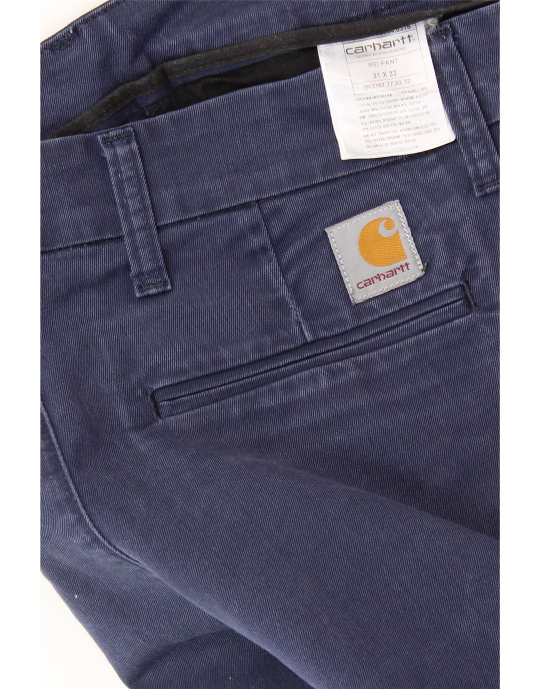 CARHARTT Sid Lige Chinobukser til kvinder W31 L26 Marineblå Bomuld
