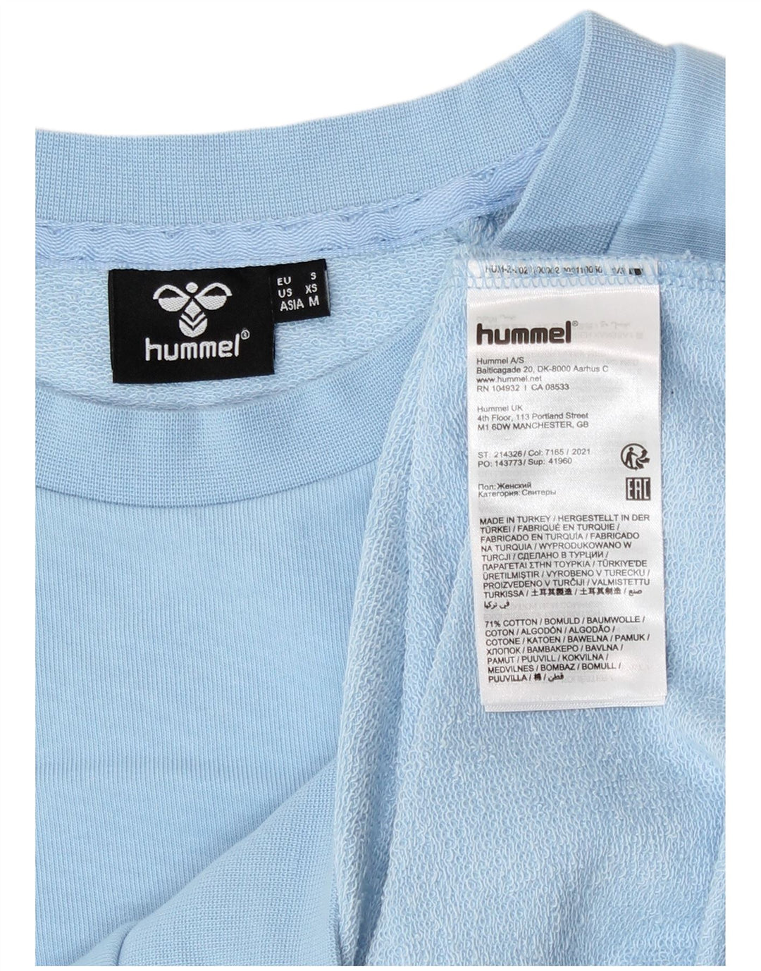 Hummel Herre Grafisk Sweatshirt Jumper Lille Blå Bomuld