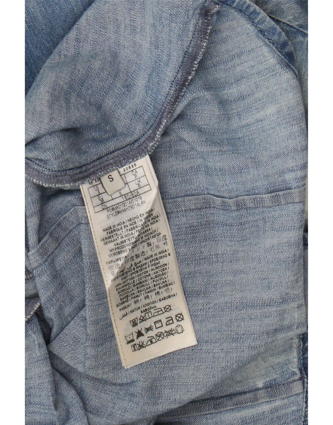 Guess Dame Oversized Denim Shirt UK 6 XS Blue Cotton