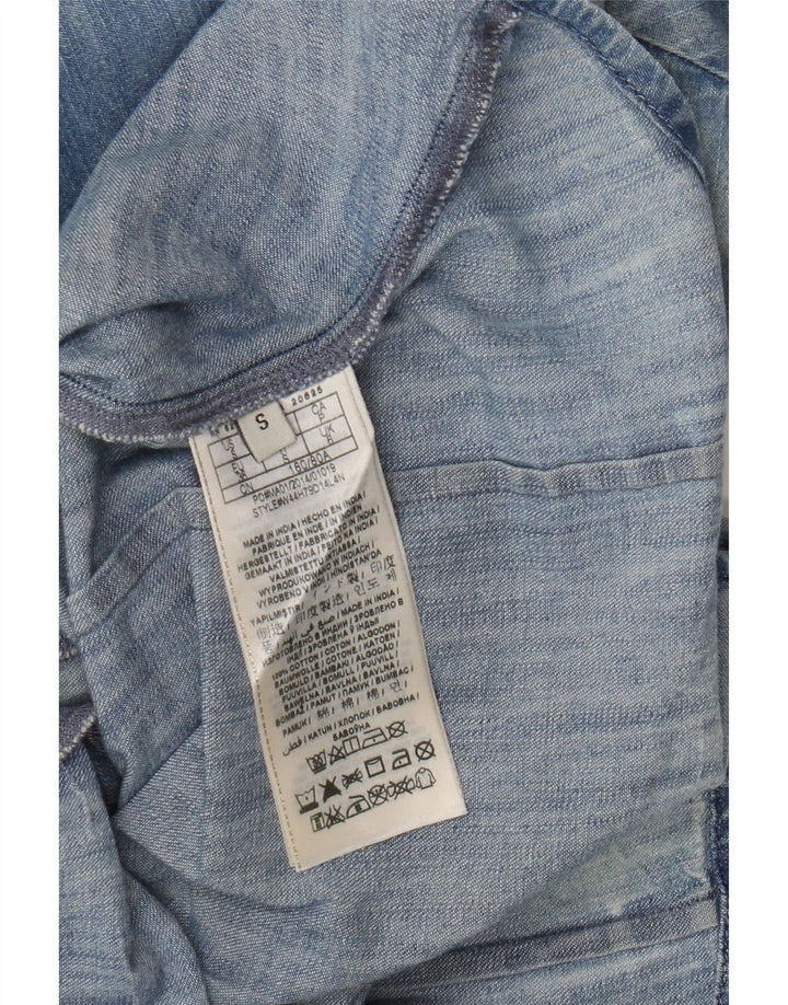 Guess Dame Oversized Denim Shirt UK 6 XS Blue Cotton