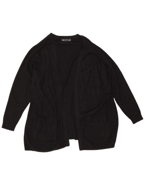 Marks & Spencer Womens Open Cardigan Sweater UK 18 XL Sort Viscose