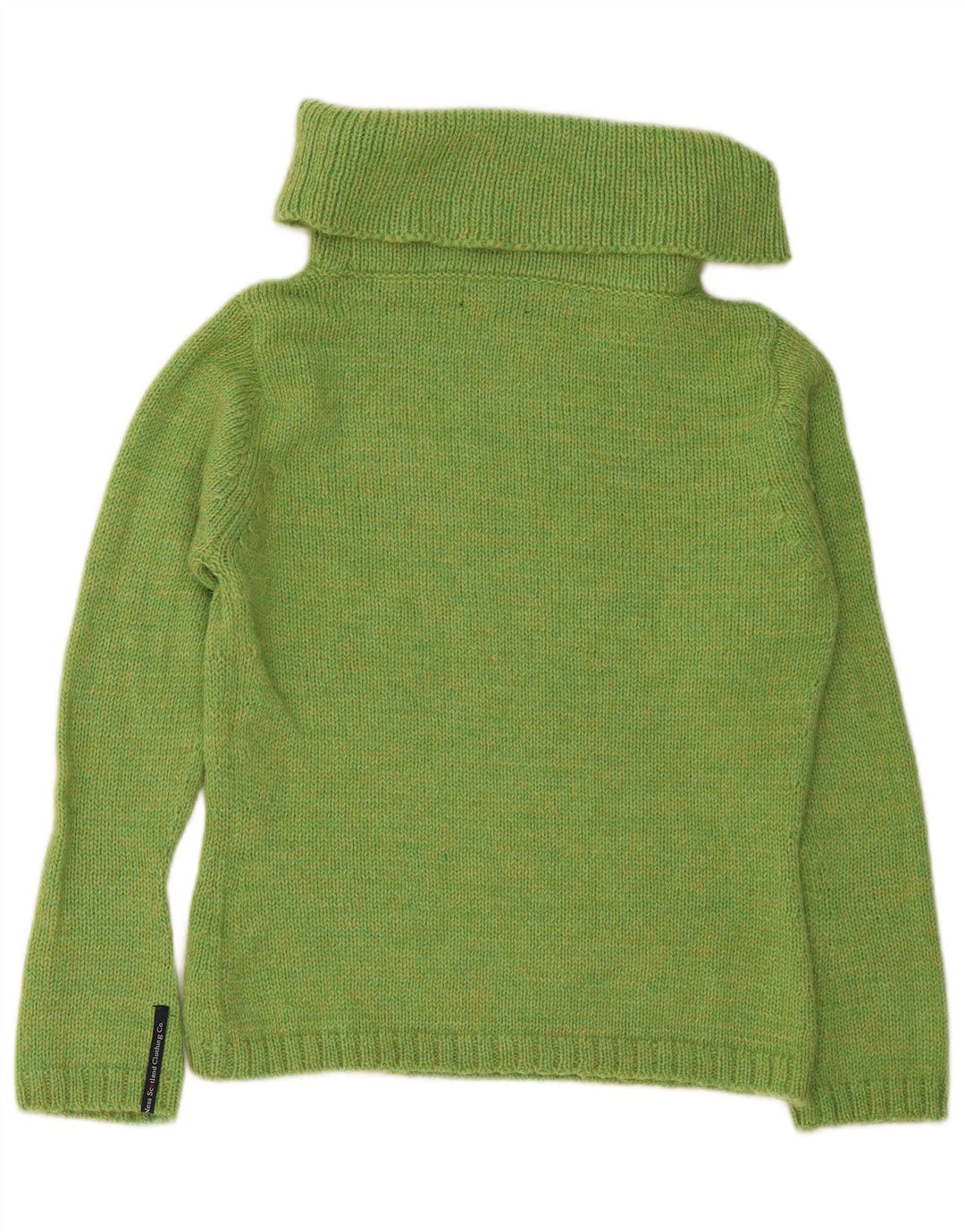 Ness Dame Rullehals Sweater UK 14 Stor Grøn Uld