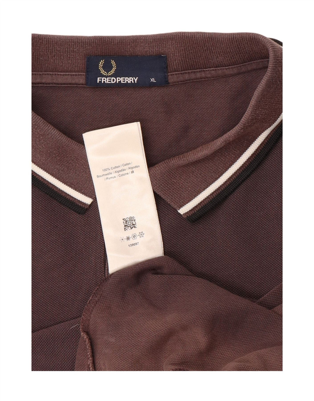 Fred Perry herre poloshirt XL brun bomuld