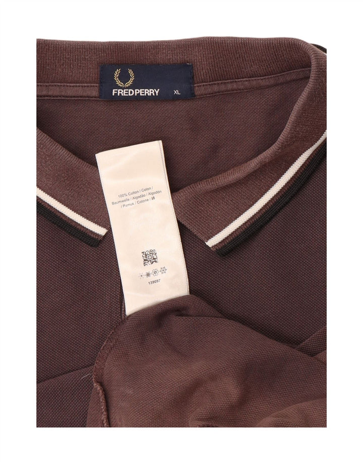 Fred Perry herre poloshirt XL brun bomuld