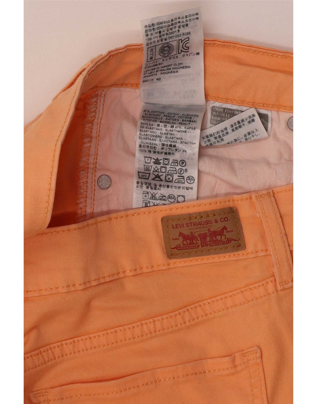 Levi's Dame Jegging Jeans W34 L32 Orange Bomuld