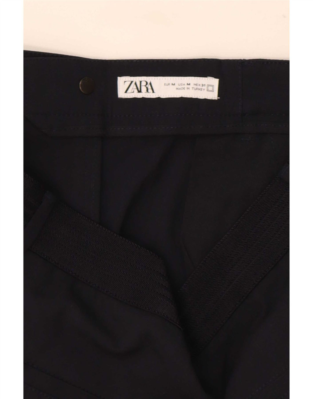 Zara lige jakkesæt til kvinder Medium W30 L30 Marineblå polyester