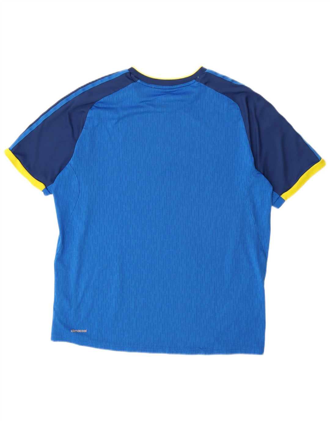ADIDAS Herre Climacool T-Shirt Top Stor Blå Colourblock Polyester