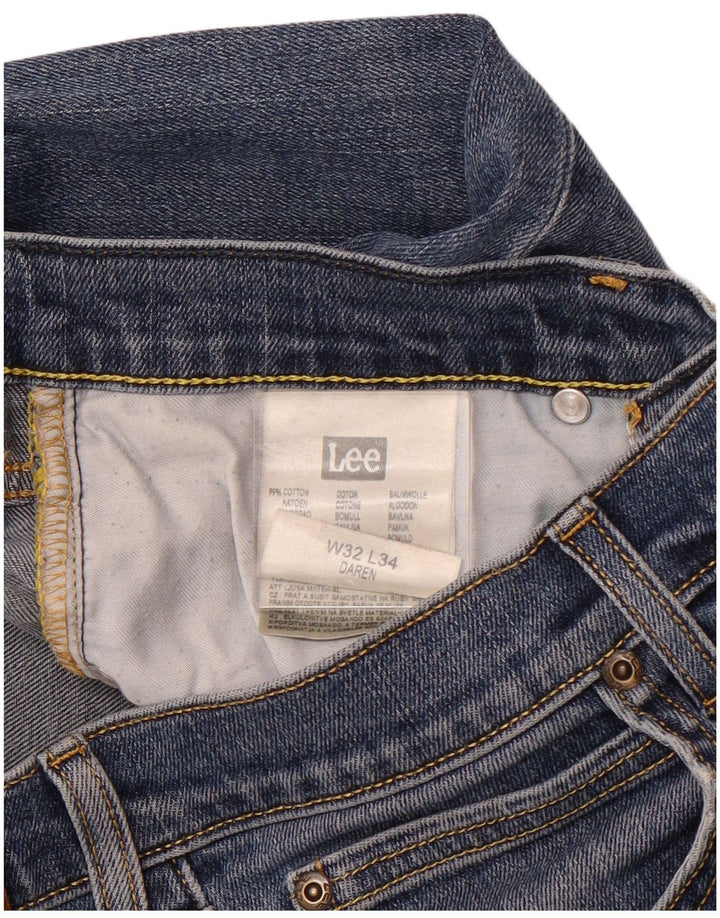 Lee Mens Daren Straight Jeans W32 L34 Blå Bomuld