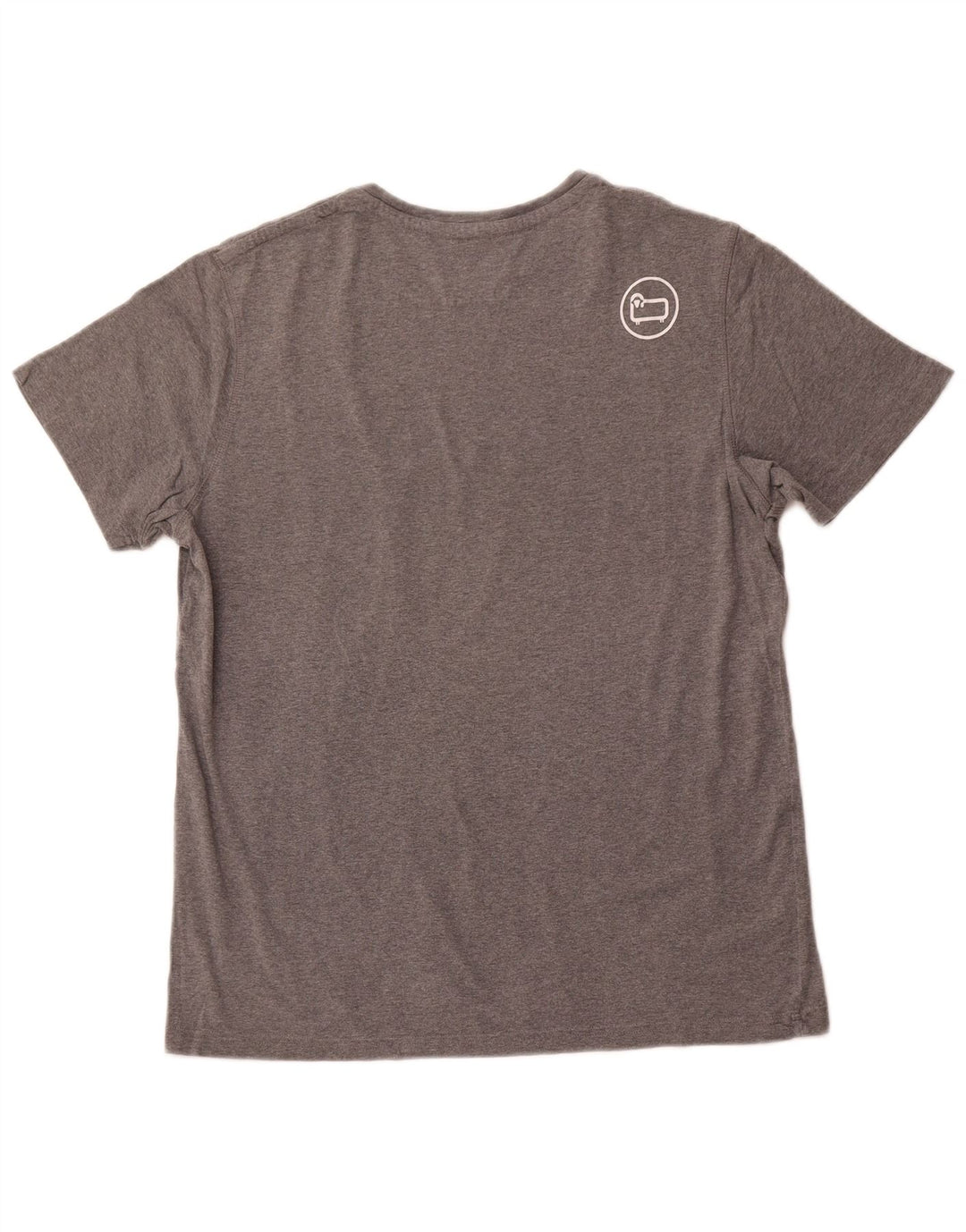 WOOLRICH Dame Penn-Rich grafisk T-shirt top UK 14 store grå flækkede