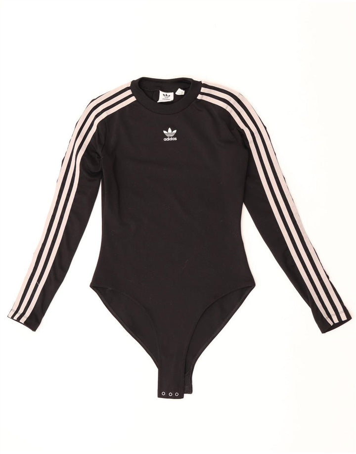 Adidas langærmet bodysuit til kvinder UK 8 Lille sort polyester